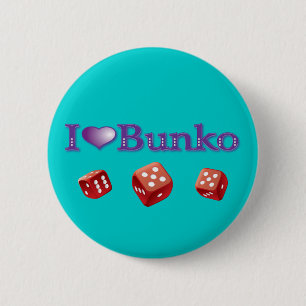 I Love Bunko 6 Cm Round Badge