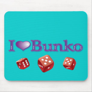 I Love Bunko Mouse Pad
