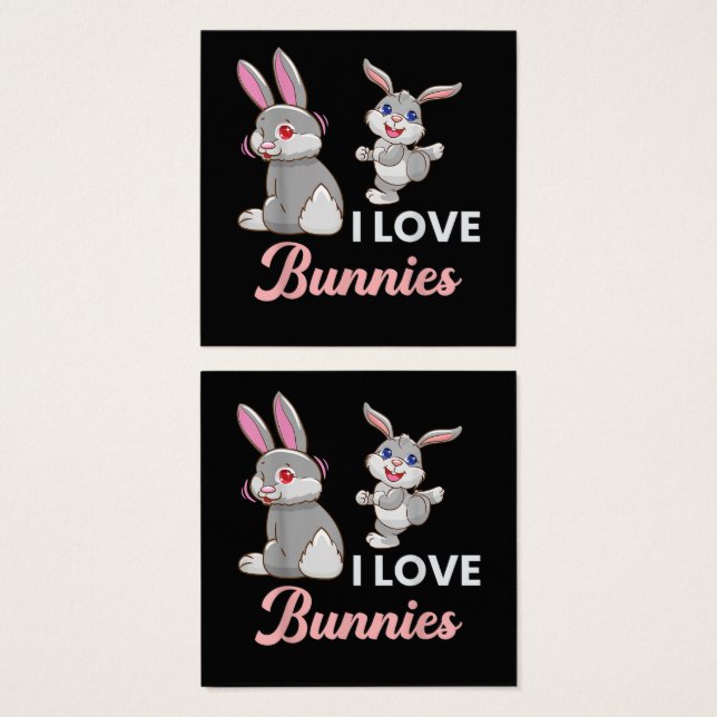 I Love Bunnies Funny Easter Day Rabbit (Front & Back)