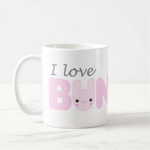 I Love Bunnies (pink) Mug