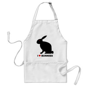 I Love Bunnies Standard Apron