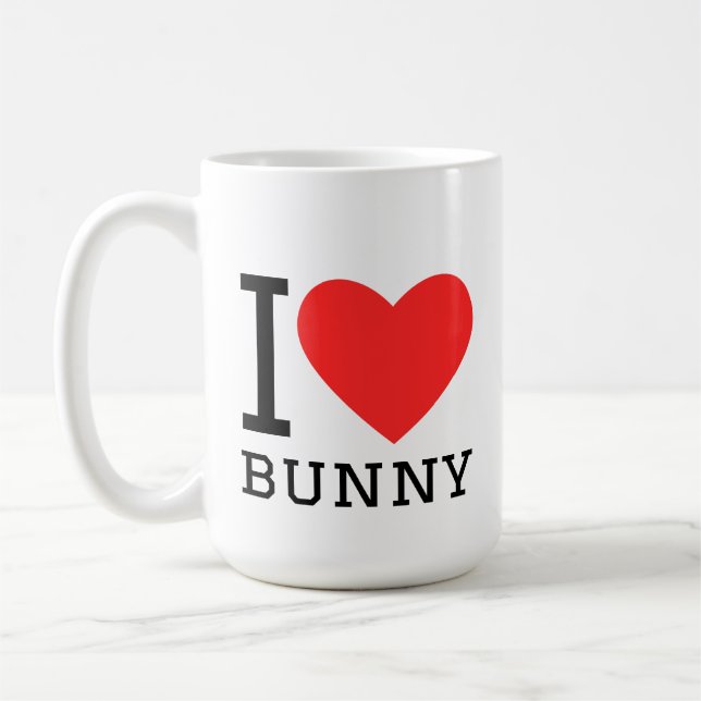 I love bunny coffee mug (Left)