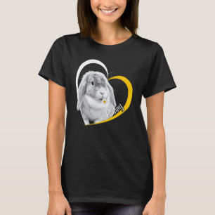 I Love Bunny Cute Bunny Rabbit Bunny Flower In Mou T-Shirt
