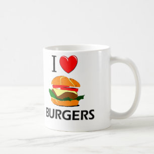 I Love Burgers Coffee Mug