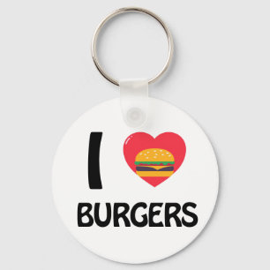 I love Burgers Key Ring