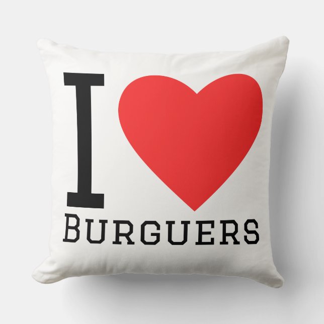 I love burguers cushion (Front)