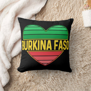 I Love Burkina Faso, Heart Burkinabè Cushion