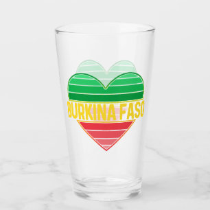 I Love Burkina Faso, Heart Burkinabè Glass