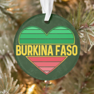I Love Burkina Faso, Heart Burkinabè Ornament