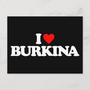 I LOVE BURKINA POSTCARD