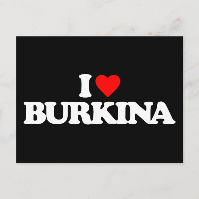 I LOVE BURKINA POSTCARD (Front)
