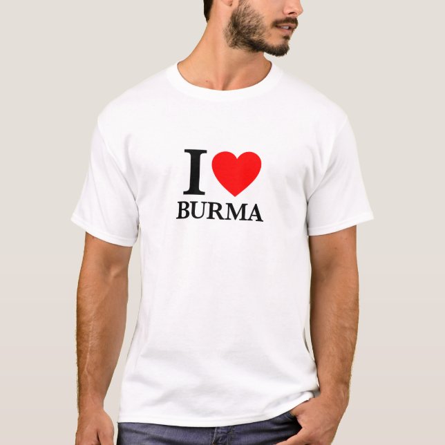 I Love Burma T-Shirt (Front)