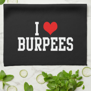 I Love Burpees, Fitness Tea Towel