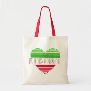 I Love Burundi, Burundian Heart Tote Bag