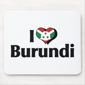 I Love Burundi Flag Mouse Pad
