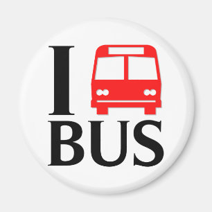 I Love Bus I Love The Bus Bus Magnet
