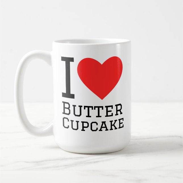 I love butter cupcake  coffee mug (Left)