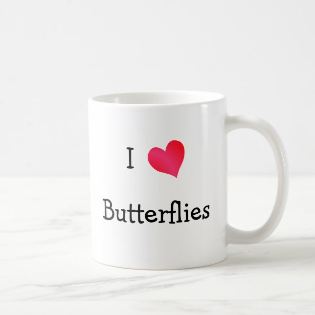 I Love Butterflies Coffee Mug (Right)