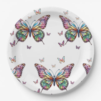 I love butterflies Paper Plate