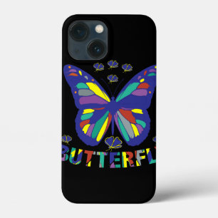 i-love-butterfly-typography-quotes-vintage iPhone 13 mini case