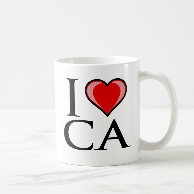 I Love CA - California Coffee Mug (Right)