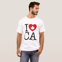 I Love CA | I Love Canada Custom Men's T-Shirt