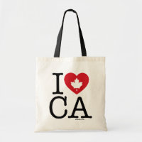 I Love CA | I Love Canada Personalised Tote Bag