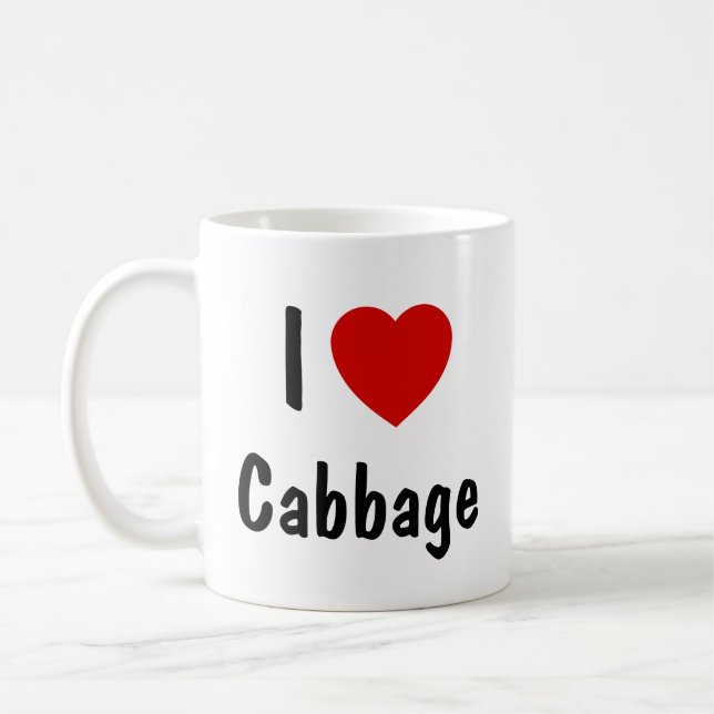 I Love Cabbage Coffee Mug (Left)