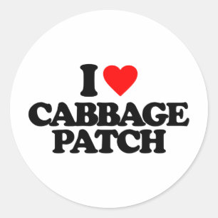 I LOVE CABBAGE PATCH CLASSIC ROUND STICKER