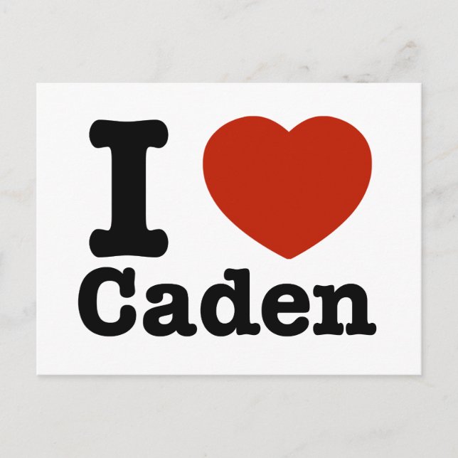 I love Caden Postcard (Front)