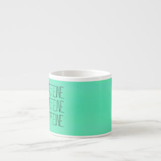 "i love caffeine" espresso mug. cup