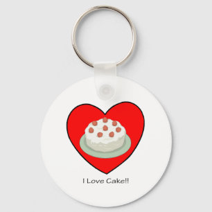 I Love Cake!! Key Ring