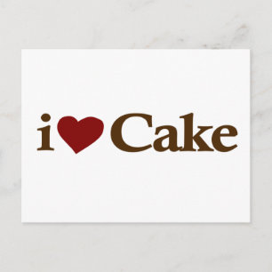 I Love Cake Postcard