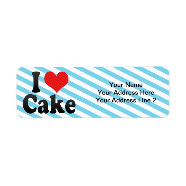 I Love Cake Return Address Label (Front)