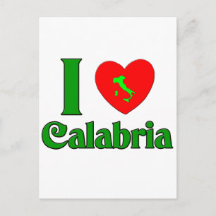 I Love Calabria Italy Postcard