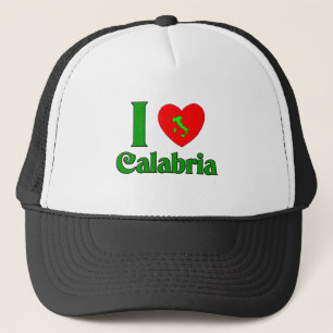 I Love Calabria Italy Trucker Hat