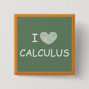 I Love Calculus 15 Cm Square Badge