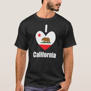 I Love California Bear Heart State Flag T-Shirt