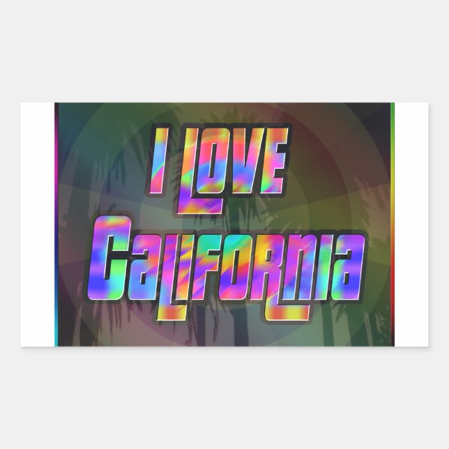 I LOVE California Bright Future Sticker (Front)