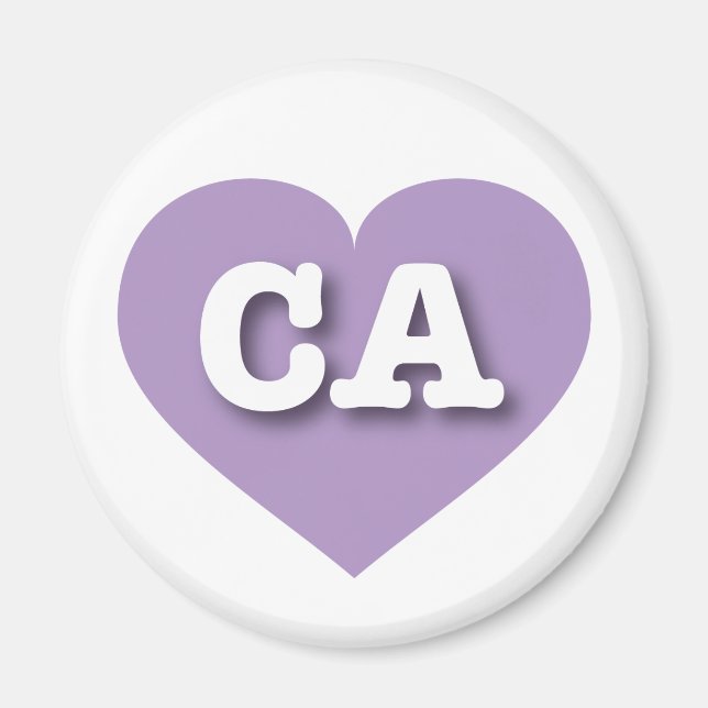 I love California - CA lavender heart Magnet (Front)