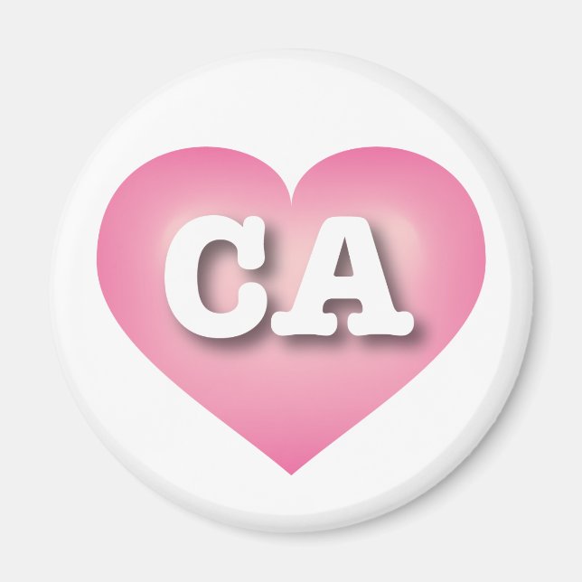 I love California - CA pink fade heart Magnet (Front)