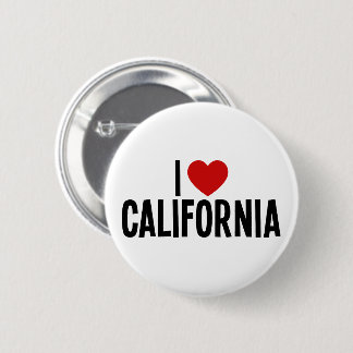 I Love California I Heart California Round Button
