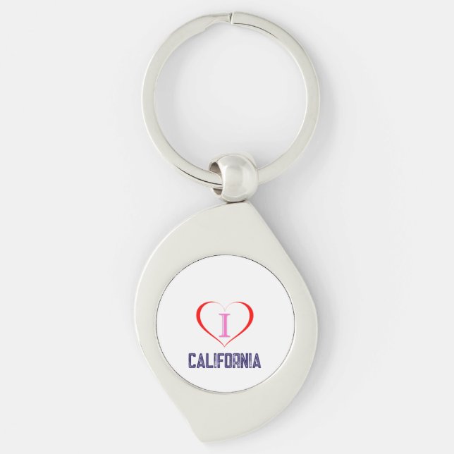 I Love California Key Ring (Front)