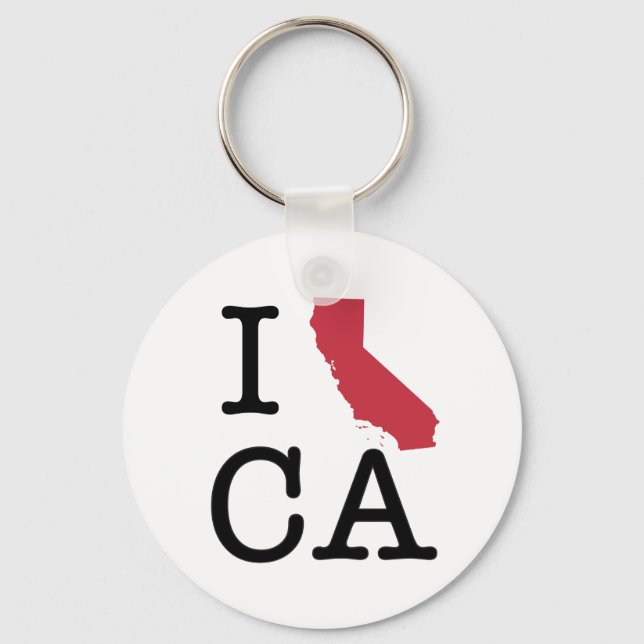 I Love California Key Ring (Front)