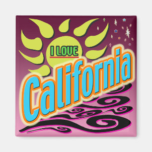 "I LOVE California" Night Sunshine" Magnet! Magnet