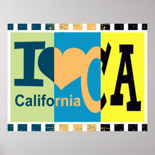 I love California - Pop art Poster