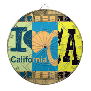 I love California - Pop art vintage Dartboard