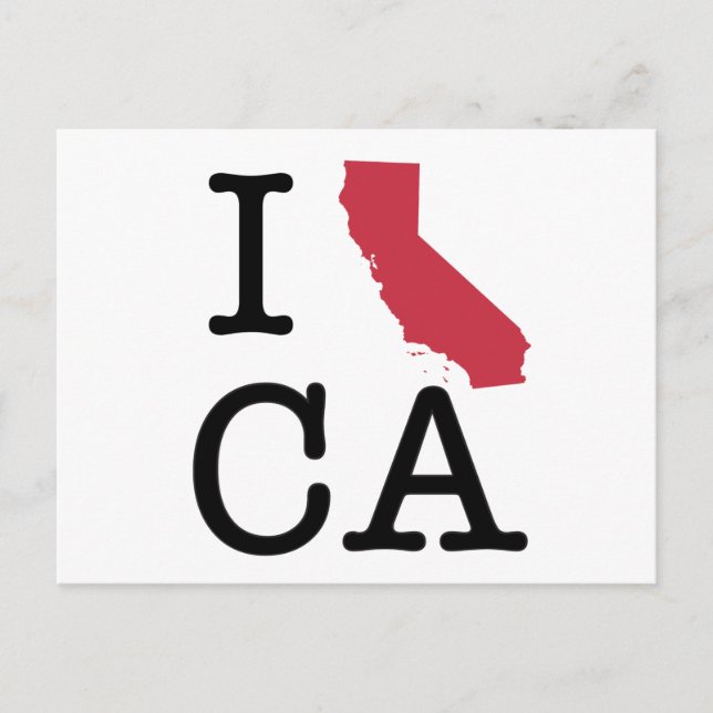 I Love California Postcard (Front)