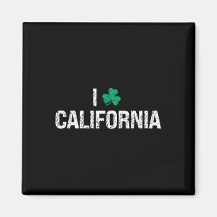 I Love California Shamrock Clover St. Patrick's Da Magnet