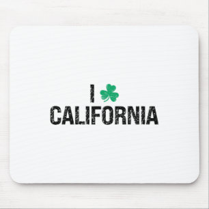 I Love California Shamrock Clover St. Patrick's Da Mouse Pad